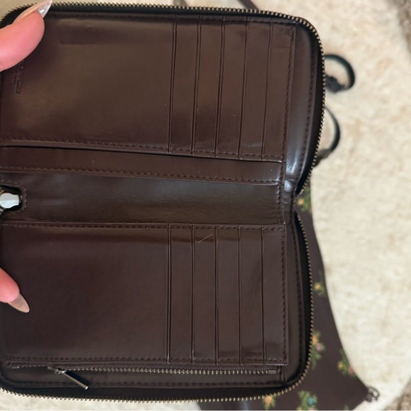 Coach Dark Brown Floral Shoulder Bag Set - Picture 4 of 6